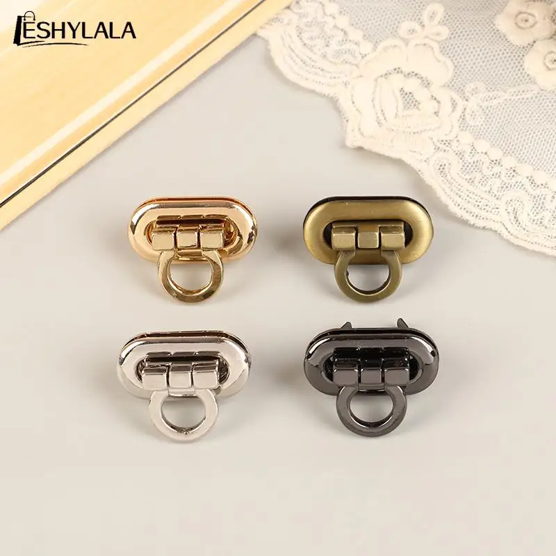 

Metal Clasp Turn Lock Twist Lock for DIY Handbag Craft Bag Purse Hardware Fold Stuck Making Handbag Accessories