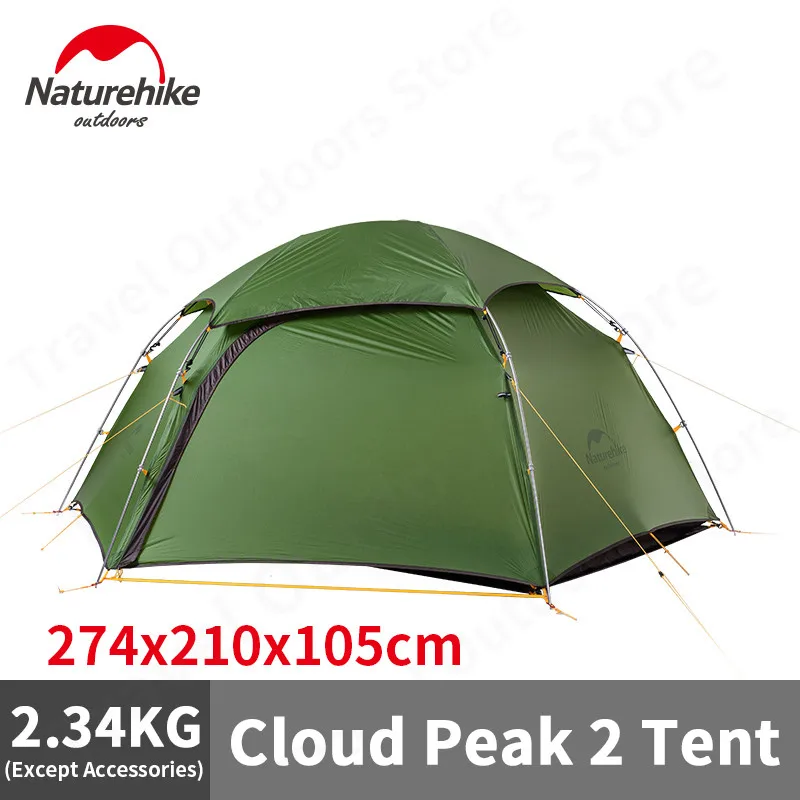 

Naturehike Новый 20D облако пик 2 Человек Палатка для кемпинга шестиугольный Сверхлегкий 4 сезона портативный водонепроницаемый туристический ке...