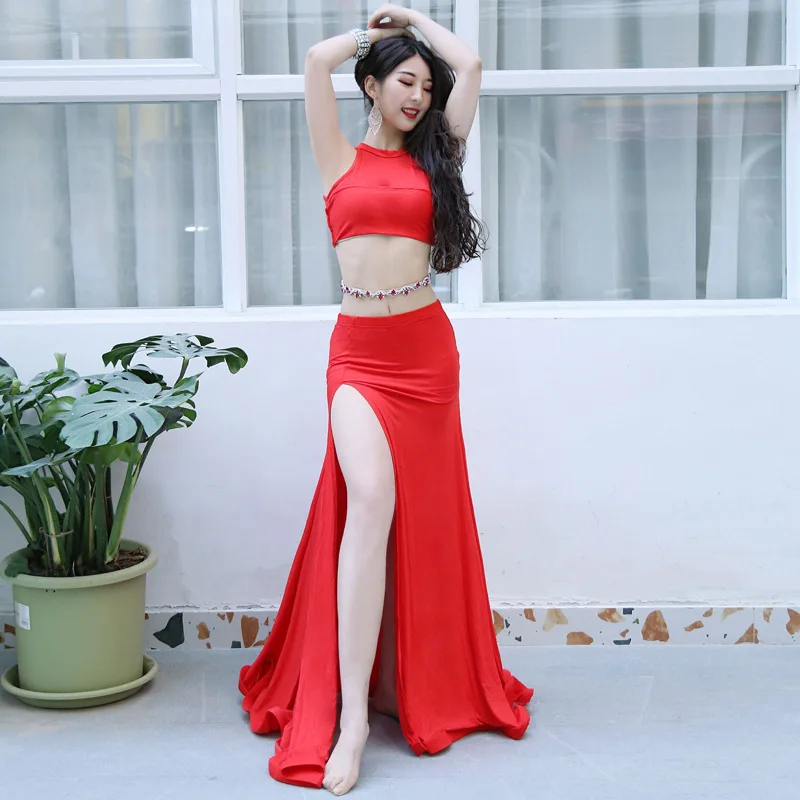 

Женский наряд для танца живота, танцевальное современное платье из модала и тенсела, одежда для выступлений, 2022