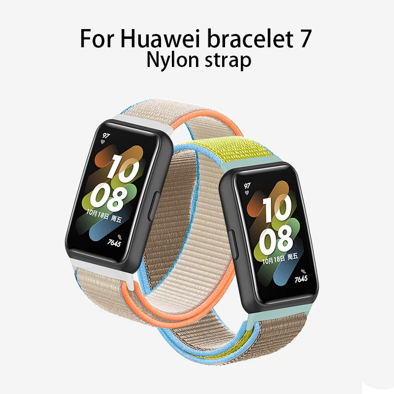 Nylon Strap for Huawei Band 7 Smartwatch Loop Adjustable Wristbands Bracelet Belt for Huawei band 8 7 6 Replacement Accessorie