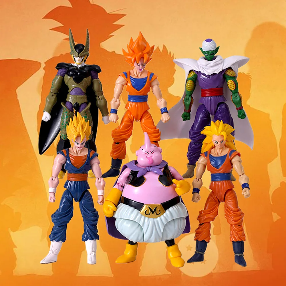 Набор из 4-14 фигурок Dragon Ball: Вегета, Броли, Сон Гоку, Транкс. Коллекционные аниме-фигурки с подвижными конечностями. Подарок для детей. (art.: 3920d9b055bc1) - 3920d9b055bc1