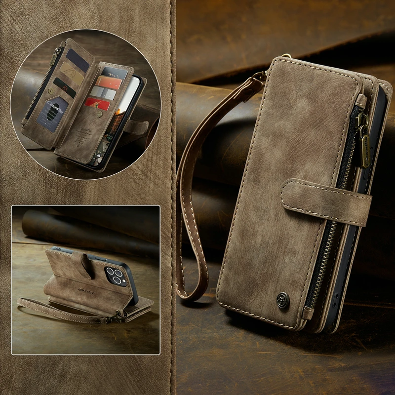 

Чехол-бумажник для телефона iPhone 14 Pro Max 13 12 11 XS Max XR, кожаный чехол для iPhone 7 8 Plus SE 2020 S22 S21, ультра держатель для карт