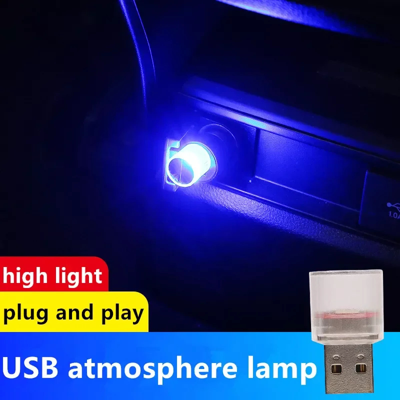 

USB Ambient Light DJ RGB Mini Colorful Music Sound Led USB Interface Holiday Party Atmosphere Interior Dome Trunk Lamp