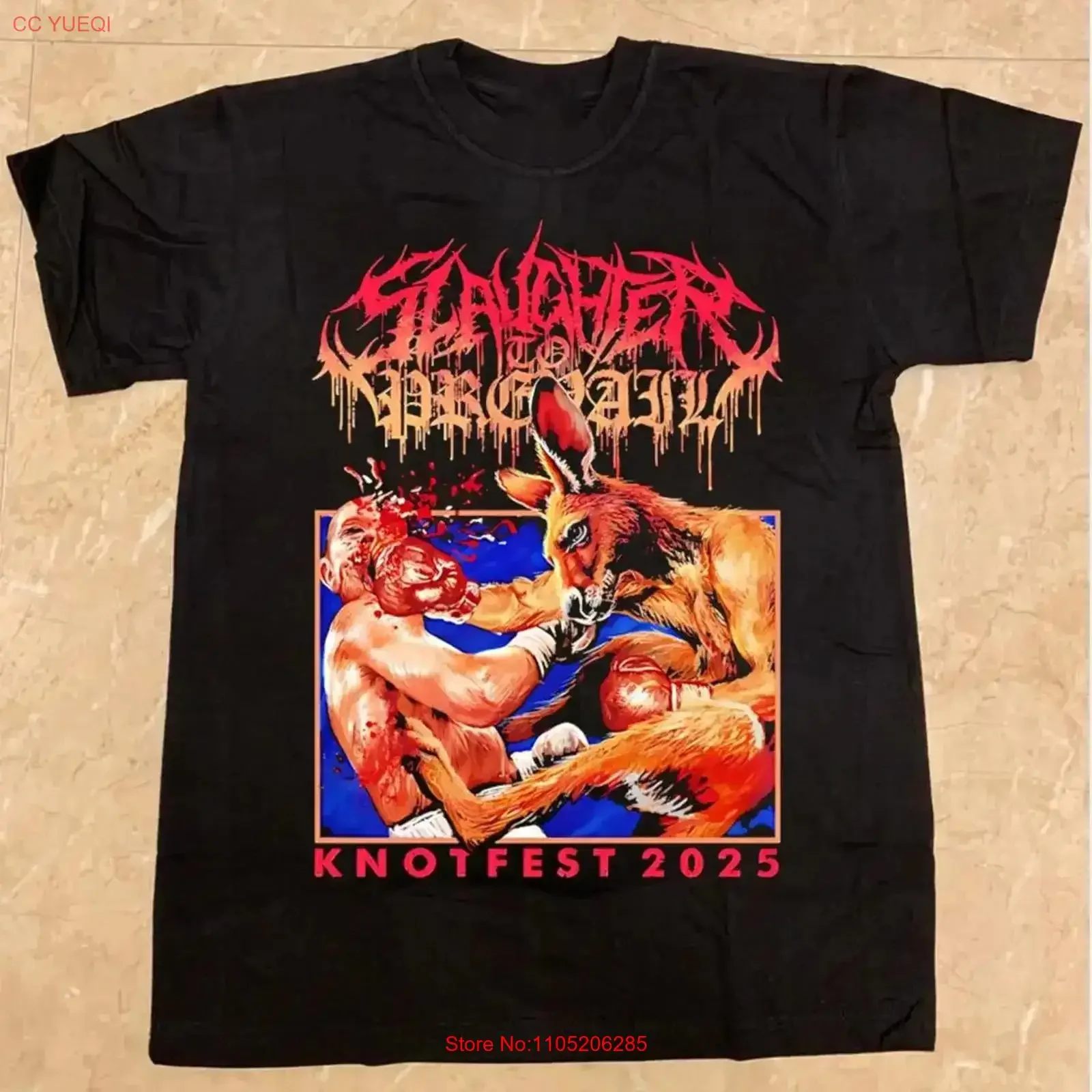 Фото НОВАЯ футболка Slaughter To Prevail 2025 Knotfest For Fans S 5XL BM1127, винтажная стираная уличная одежда, удобная, стильная, универсальная №1