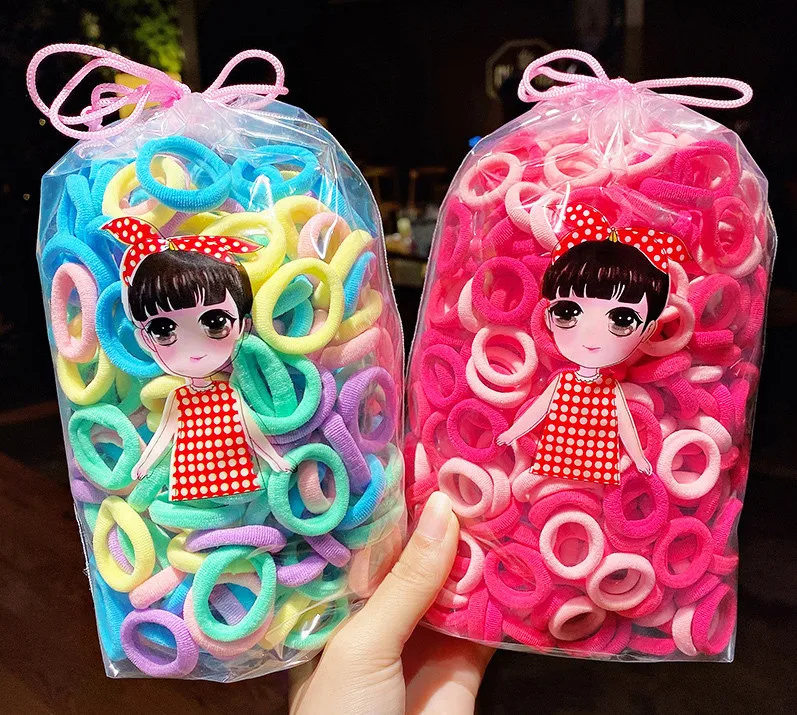 

50pcs Girls Hair Accessories Gift Rubber Band Elastic Hair Rope Bands Headband Children Ponytail Holder Bands Kids Ornaments