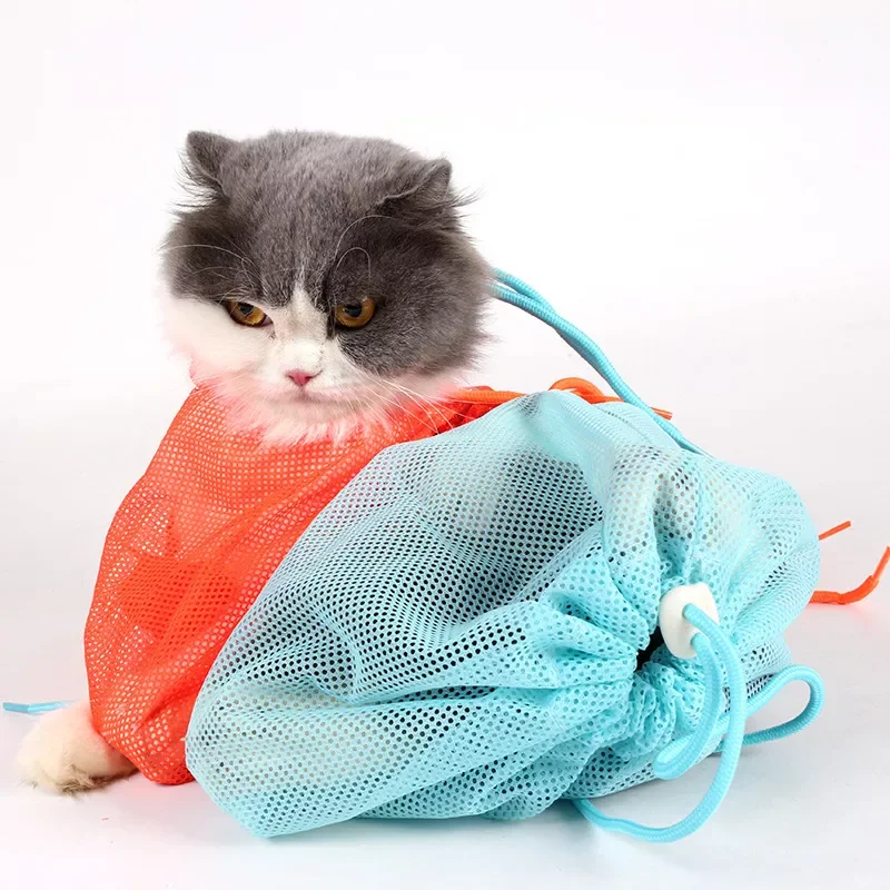 

2022New Cat Grooming Bath Bag Cats Adjustable Washing Bags for Pet Bathing Nail Trimming Injecting Anti Scratch Bite Restraint
