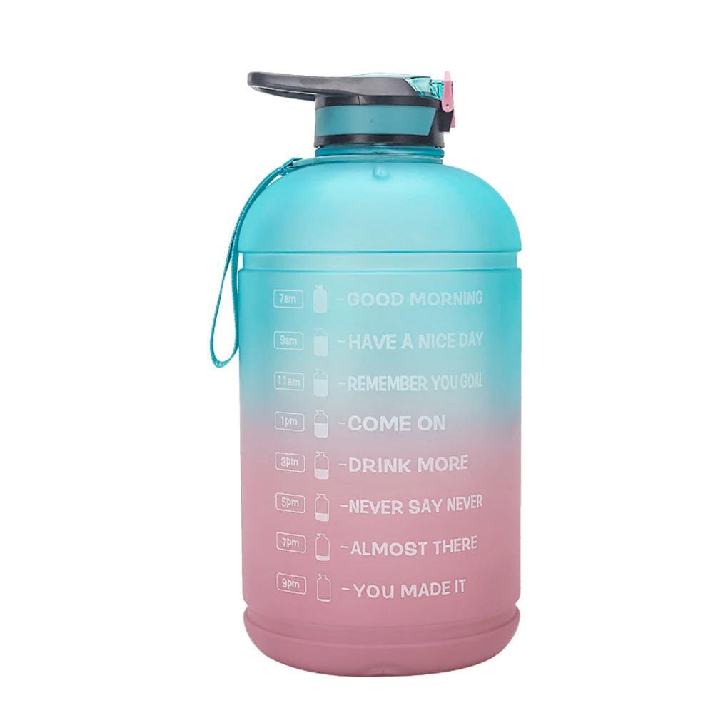 

Gradient 1Gallon Motivational Water Bottle 3.78L Sports Jug Kettle with Time Marker