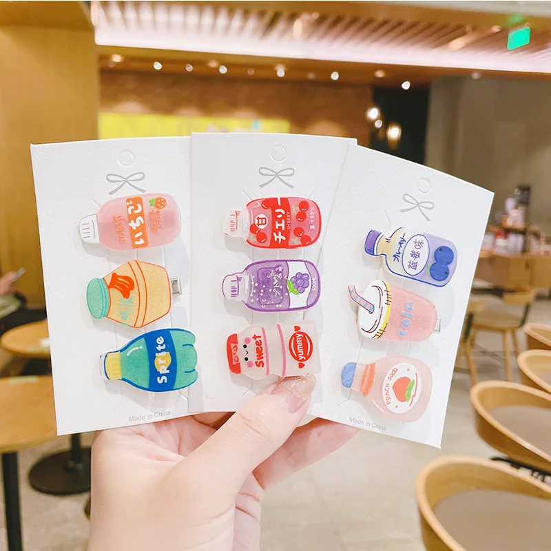 

10 шт./компл. новая заколка для волос в виде бутылки с напитком, милая летняя заколка для волос, нишевая Забавная девушка с разбитыми боками, ф...