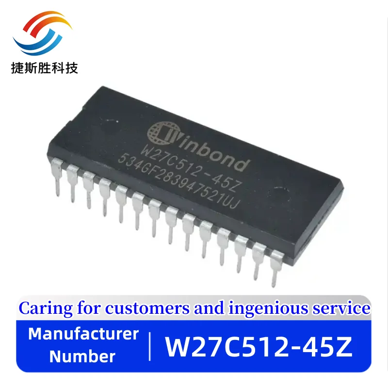 Интегральные микросхемы W27C512 W27C512-45Z 28DIP IC EEPROM 512KBIT, оригинальные интегральные схемы, 10 шт.