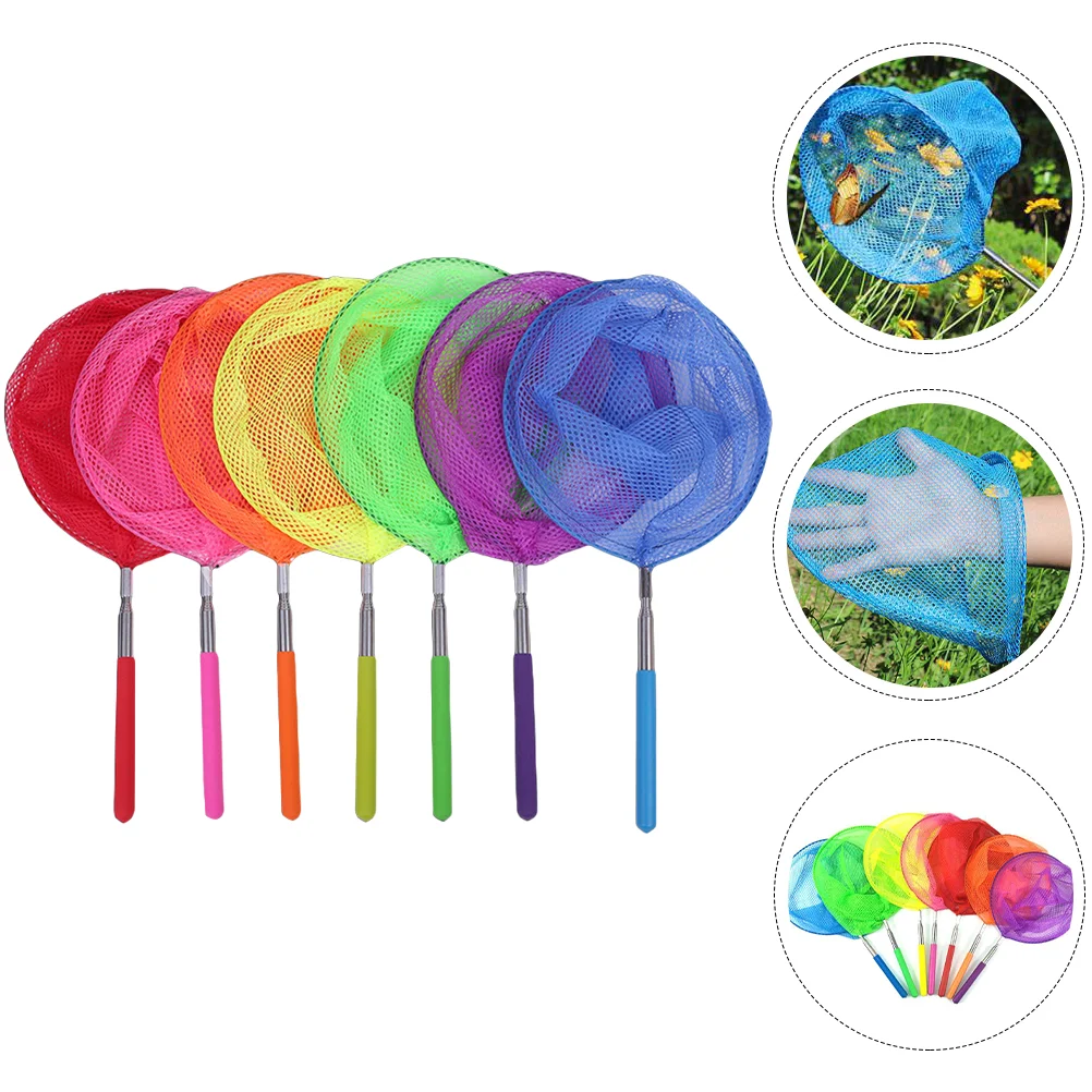 

7 Pcs Kids Fishing Net Fish Catcher Outdoor Toy Ladybird Nets Lobster Toy Small Fishing Net Caterpillar Insect Trap Net