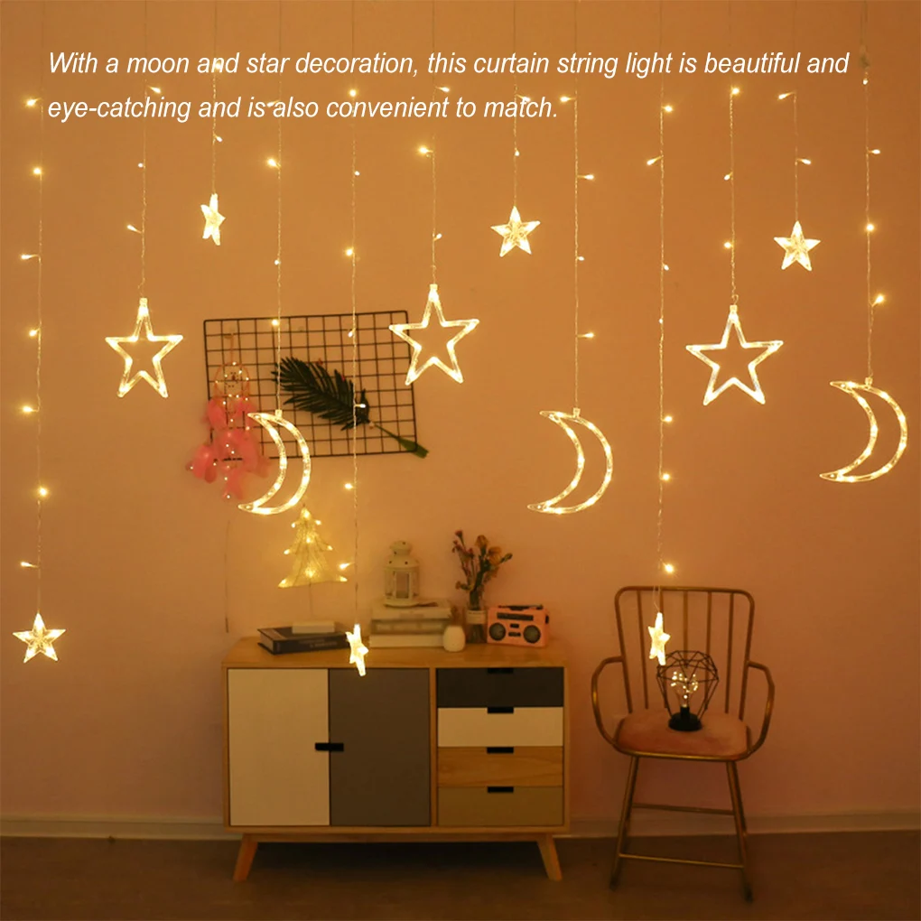 

Indoor Garland LED Light Moon Stars Hanging Lamp Decoration