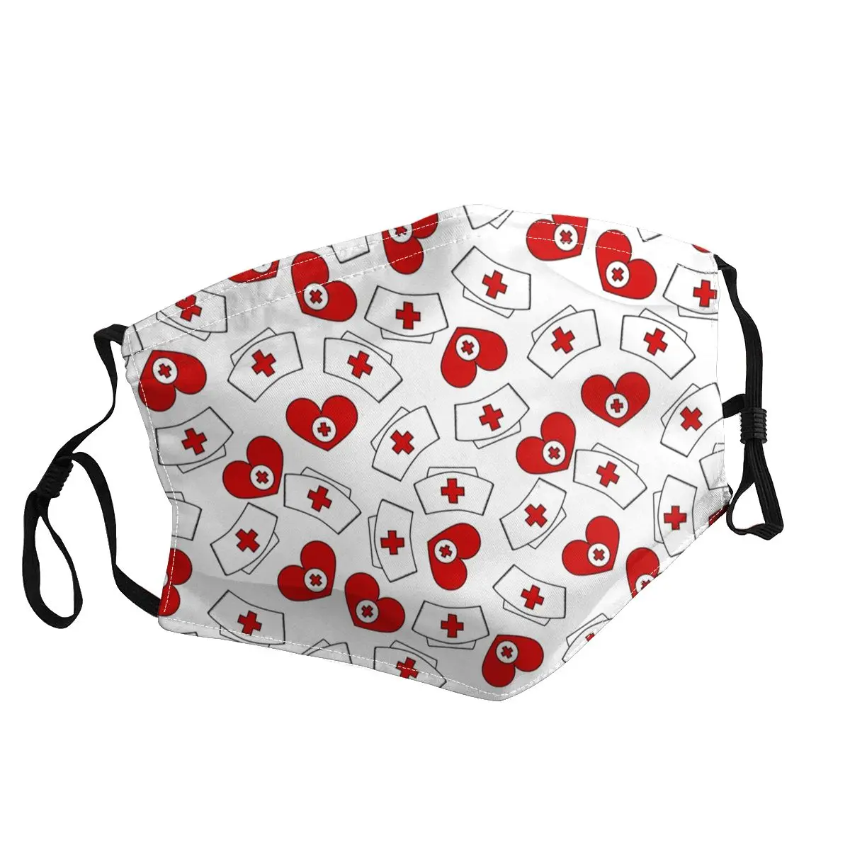 

Nursing Tool Supplies Face Mask Anti Haze Dust Nurse Pattern Print Protection Unisex Adult Reusable Respirator Mouth Muffle
