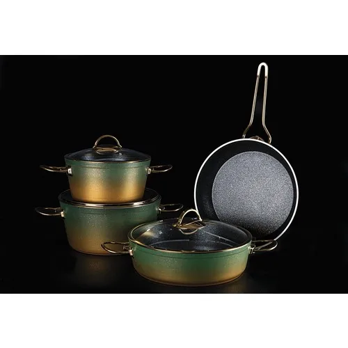 

Evinda Modern and Stylish Designs Evinda Gold Series 7 Piece Granite Set