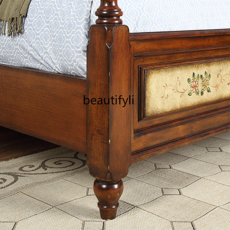 Американская Загородная кровать из массива дерева 1 8 м Главная спальня