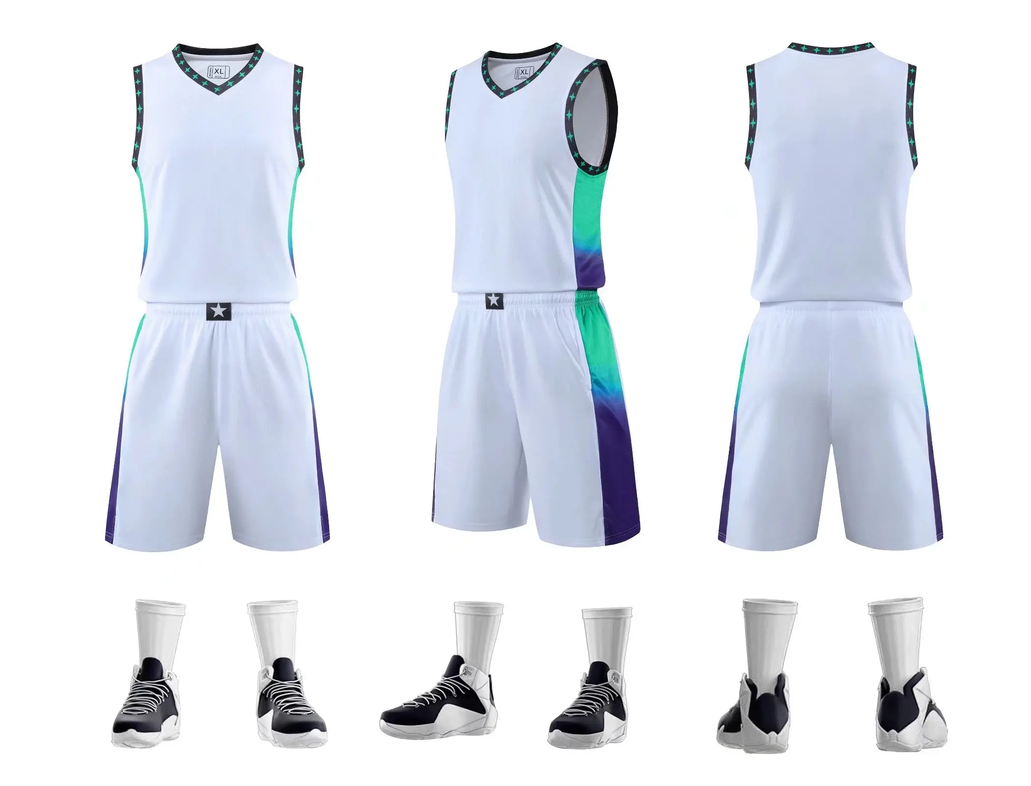 Men Basketball Jersey Sets Uniforms Kits Breathable Sports Clothing Youth Training Basketball Jerseys Shorts 2023 Customized