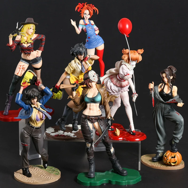 

Horror Bishoujo Statue Halloween Michael Myers Freddy Krueger Jason Voorhees Chucky Pennywise Collectible Figure Model Toy