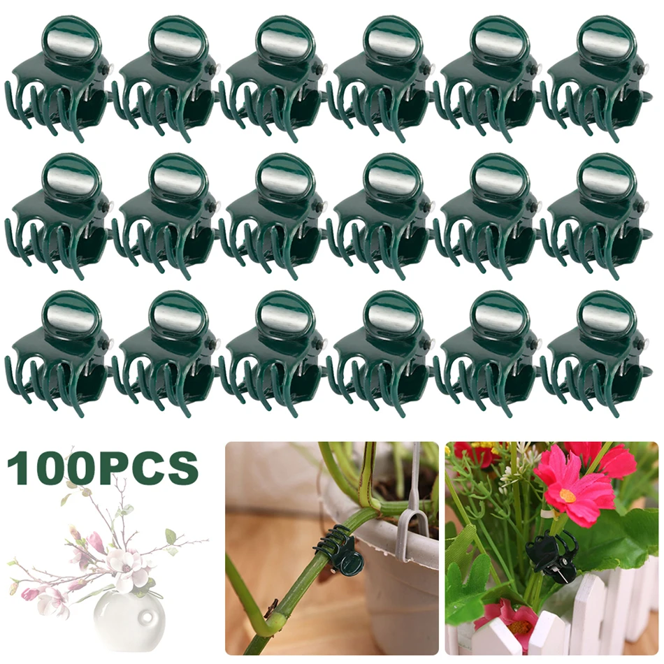 clips-de-support-de-plante-en-plastique-100-pieces-pour-tige-d'orchidee-pour-support-de-vigne-legumes-fleur-faisceau-serrage-de-branche-outil-de-jardin