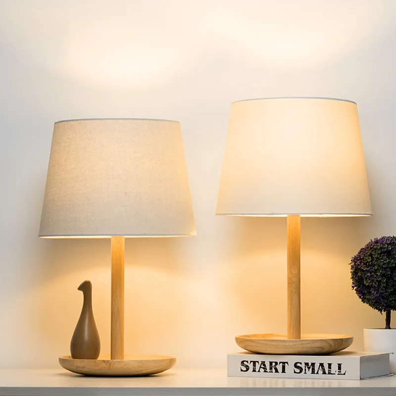 

Сенсорная Минималистичная настольная лампа, винтажный деревянный скандинавский креативный Настольный светильник, ночники для чтения, абажур для гостиной, домашний декор