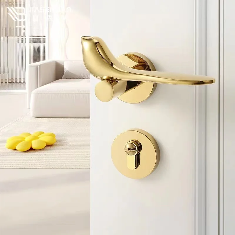 

Golden Bird Door Lock Indoor Bedroom Door Lock Silent Room Wooden Door Lock With One Handle