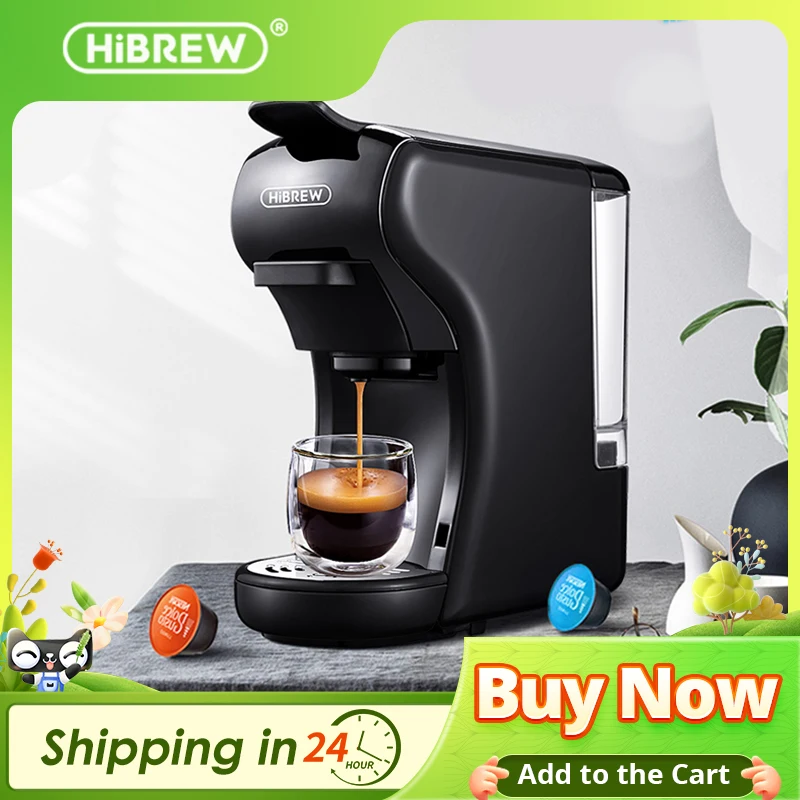 Hibrew H1A Coffee Machine hot&cold 4 in 1, compatible with multi capsules, 19 Bar. For Dolce Gusto and Ground Coffee