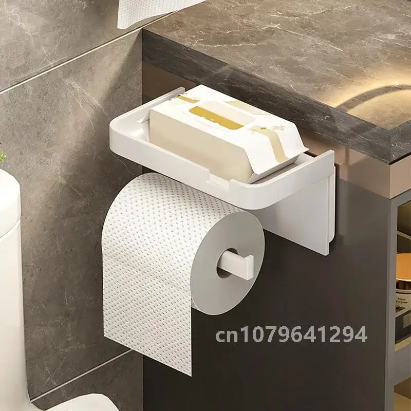 Plastic Toilet Paper Holder Storage Rack Bathroom Towel Placement of seasoning bottles Wall Roll Phone