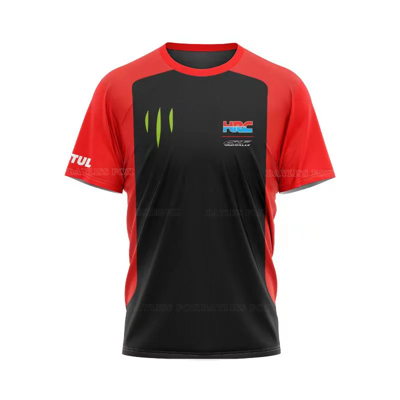 

Футболка MX GP для Honda HRC Racing Motocross, красная, черная футболка для езды на мотоцикле и велосипеде, летняя дышащая быстросохнущая футболка