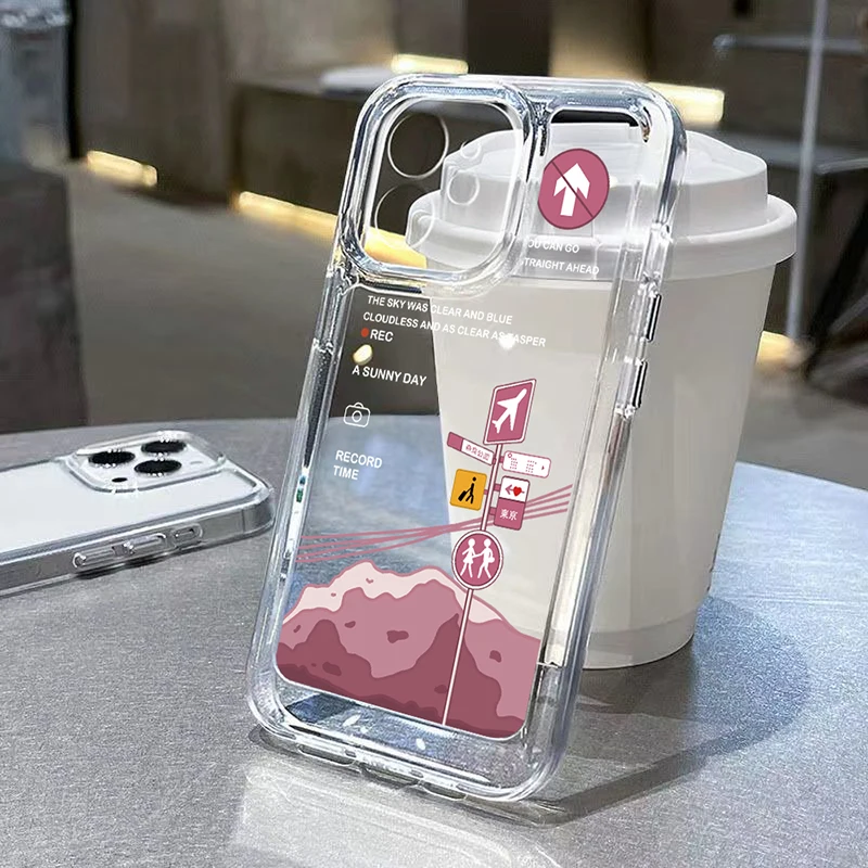 Guidepost Record Lable Clear Case For Redmi Note 11 12 Pro Plus Speed Turbo 10 9 8 7 Pro 12S 11S 10S 9S 12C 10C 9A 9C TPU Cover