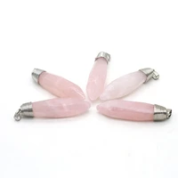 natural stone pendant irregular winding rose quartz pendant for jewelry making diy necklace bracelet accessory