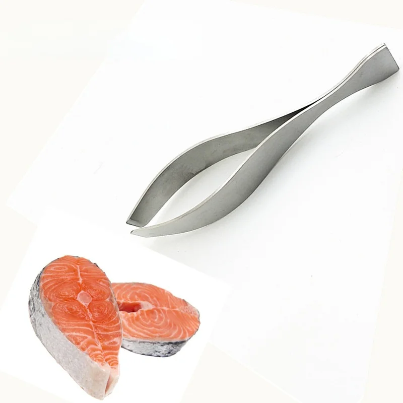 

Fish Bone Pliers Plucking Tweezers Kitchen Stainless Steel Pig Hair Pulling Chicken Duck Hair Clip Hair Removal Pliers