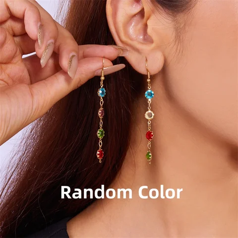 Серьги-капельки rinhoo multicolor