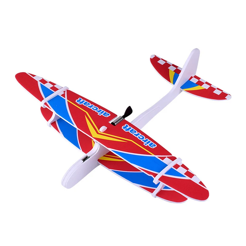 

Hot Foam Airplanes Capacitor Electric Plane Hand Launch Throwing Glider Aircraft Inertial Foam Toy Plane Model Outdoor Toy 28CM