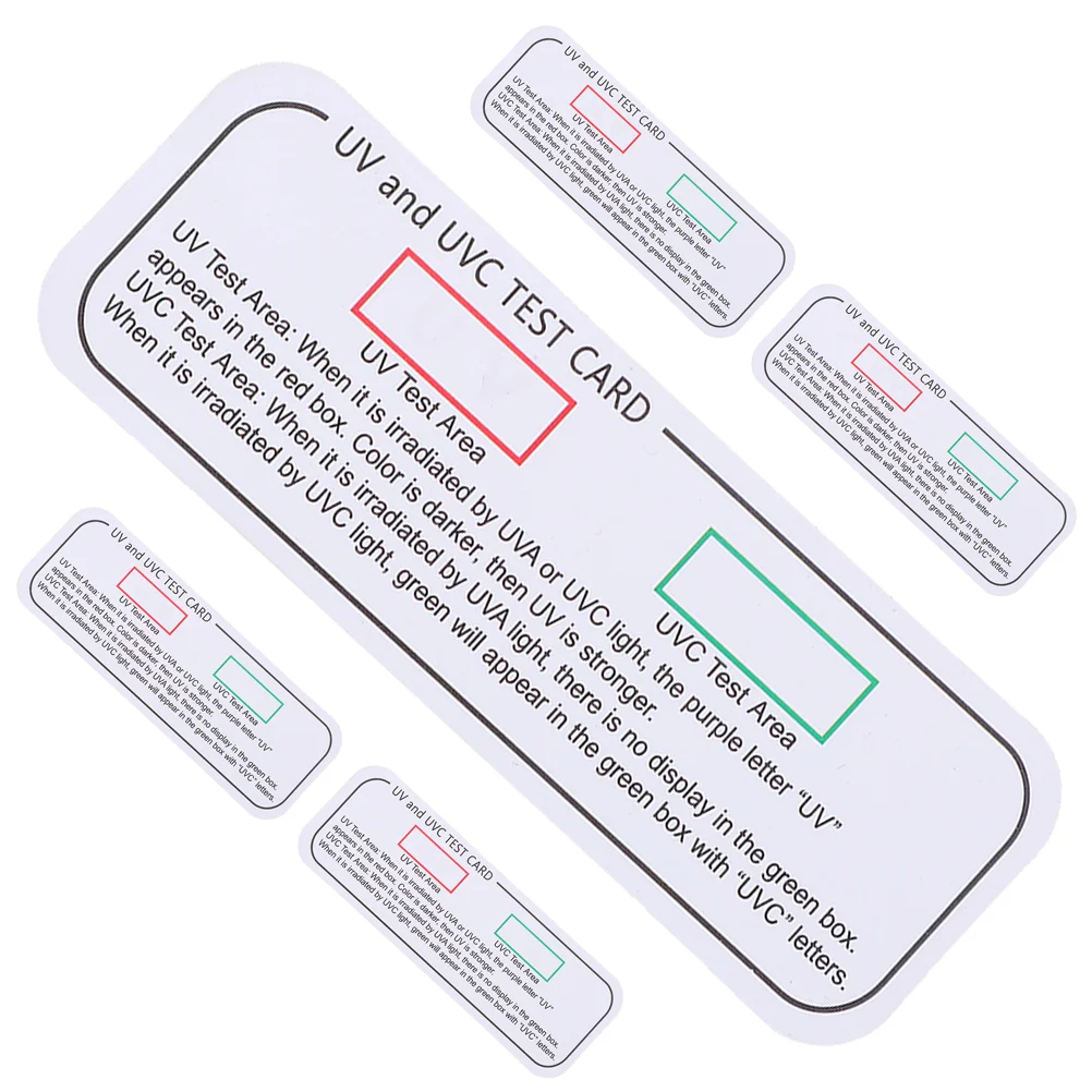 

5 Pcs Test Card Light Effects Tester Indoor Strip Uvc Identifiers Testing Strips Identifying Cards Paper