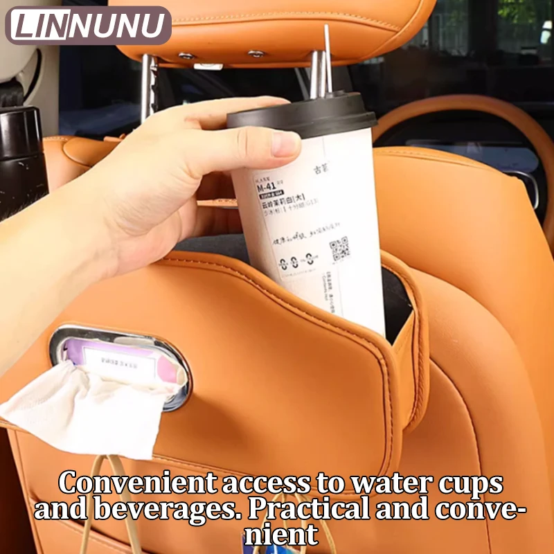 LINNUNU для Leapmotor C10 органайзер хранения на спинку автомобильного сиденья кожаный