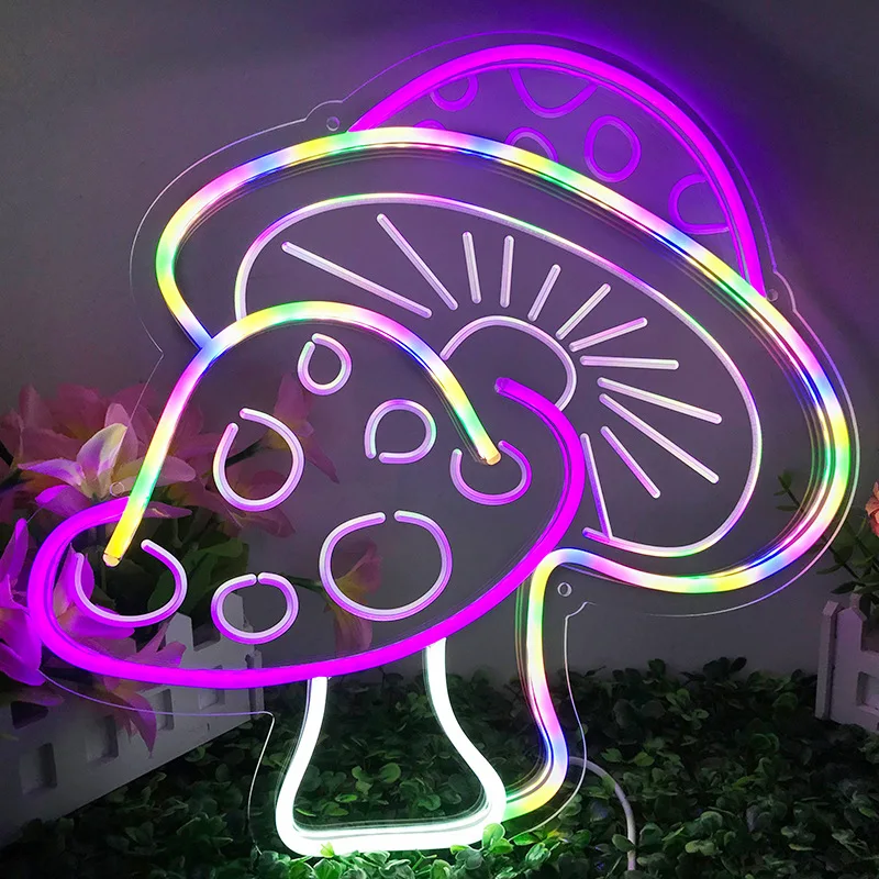 

Mushroom LED Neon Light Sign USB Powered Crown Wall Art Sign Night Lamp Xmas Birthday Gift Wedding Party Decor Wall Hanging Art