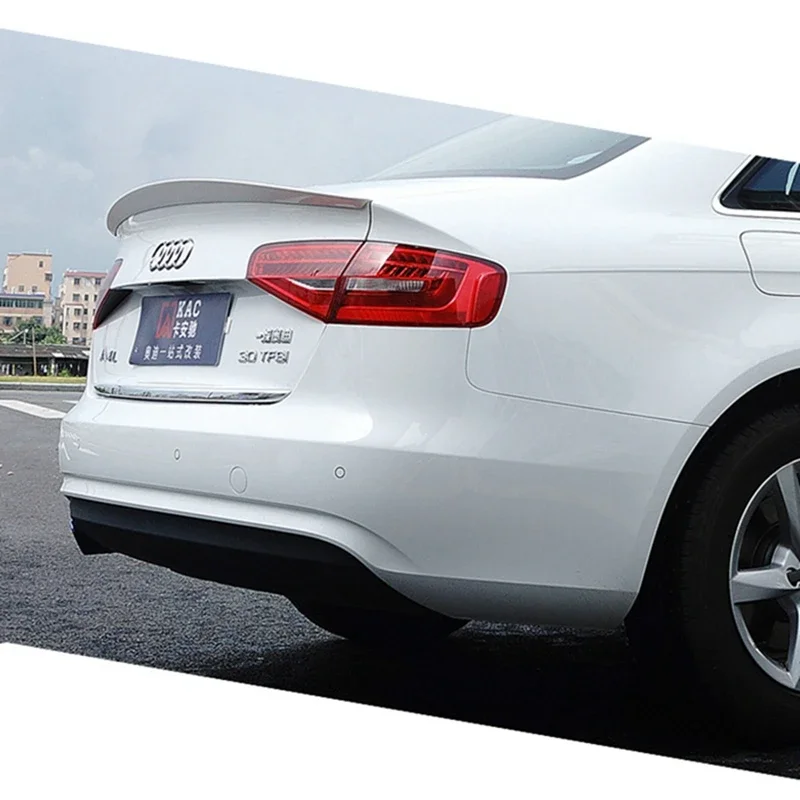 Фото Задний спойлер (антикрыло) из АБС-пластика, грунтованный, 1 шт., для Audi A4 B8 B9, 2009-2016 гг.