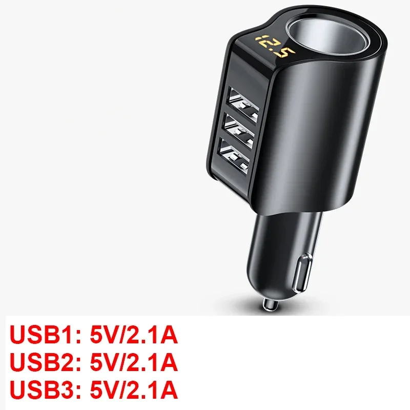 

Автомобильное зарядное устройство KMIND, 96 Вт, 3 USB-порта, 12-24 В