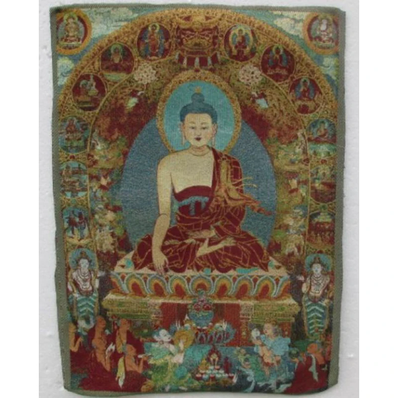 

Golden silk embroidery thangka exorcism guanyin Buddha in Tibet and Nepal/1
