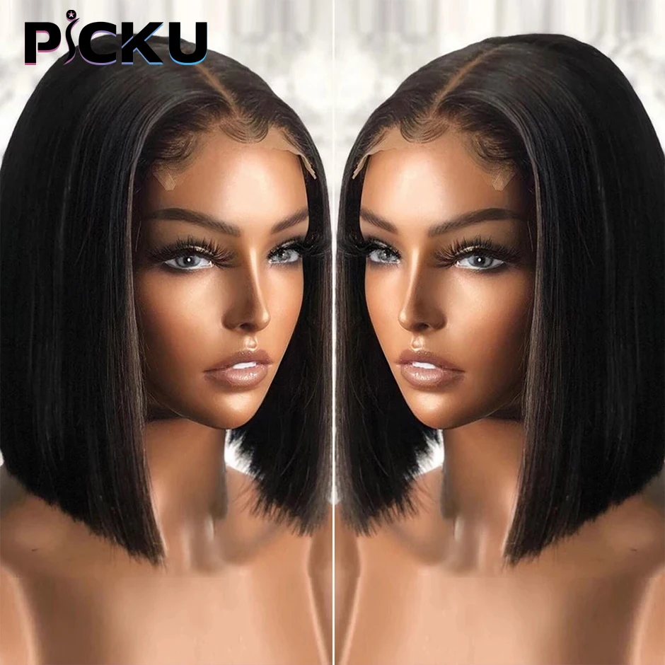 

Short Straight Bob Wig 4x4 13x4 Lace Frontal Wig Human Wigs Brazilian Cheap Human Hair Wigs For Women Remy PrePlucked Hairline