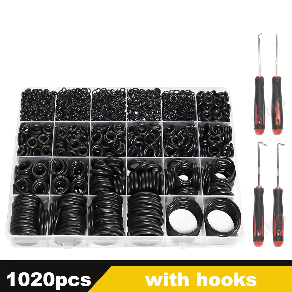 428/1020 шт., набор уплотнительных колец из нитриловой резины для автомобильного гидравлического крана, сантехника, мойка высокого давления, уплотнительные кольца, прокладки, автоаксессуары