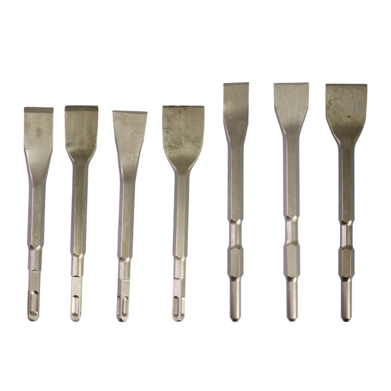 

1PC Bits Square Handle Shank CarbonSteel Point GrooveGouge Flat Drill Bit For Concrete Brick Wall Drop ship