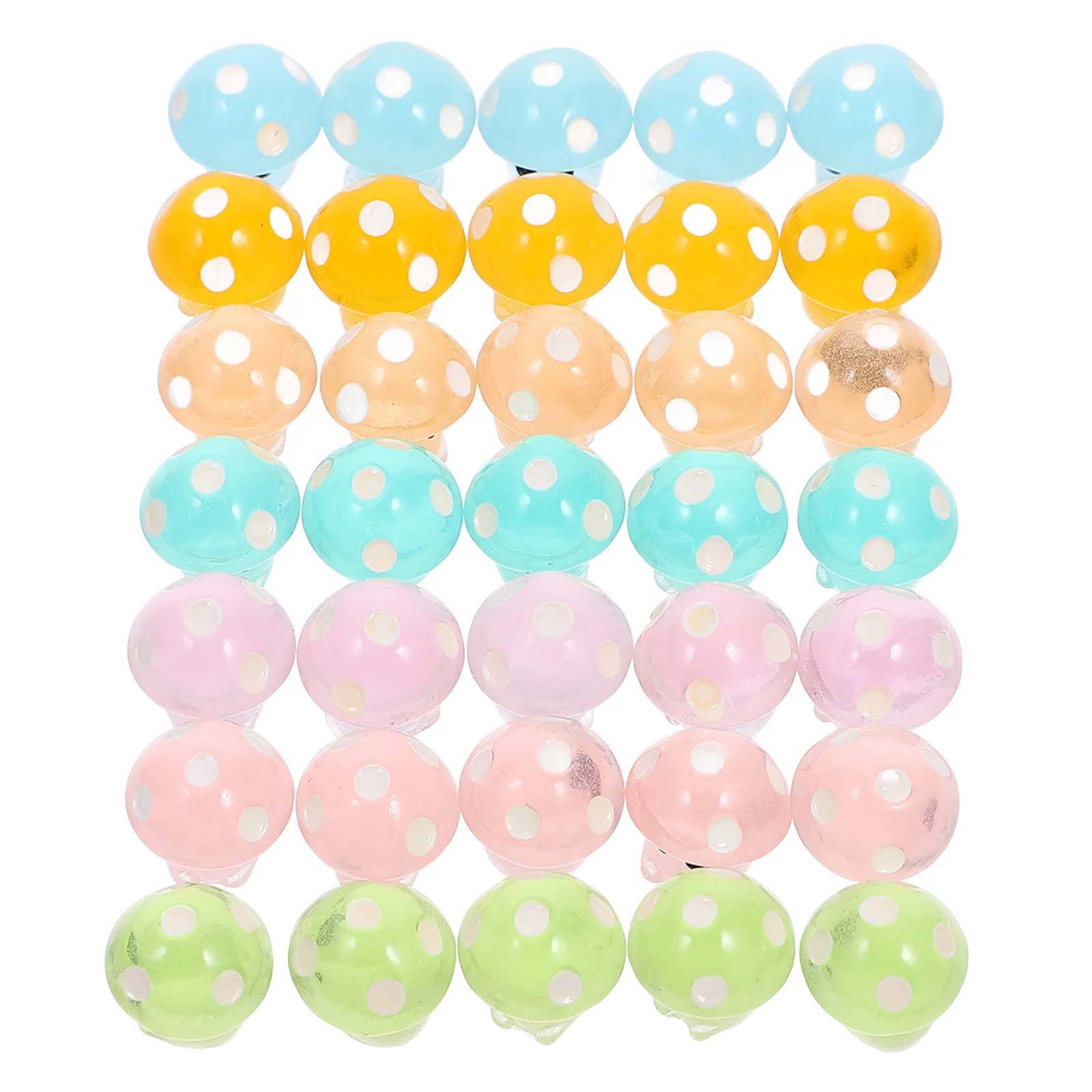 35 шт. светящиеся грибы миниатюрные украшения для растений горшки крошечные