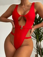 sexy one piece swimsuit women high waist monokini swimwear 2022 beach bathing suits female thong brazilian push up bikini set