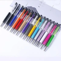 6 pcs crystal ballpoint pens office women girls wedding supply pen 0 5mm black ink school metal writing pen stylus touch pens