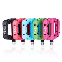 nylon fiber bicycle pedal ultralight wide bearing pedal flat platform pedals 916 inch bearing pedals mountain bike pedal