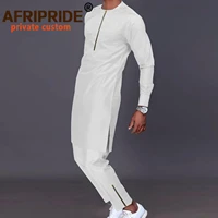 african men traditional clothing set dashiki zip jacket and pants 2 piece suit blazer outwear wedding evening outfits a2116065