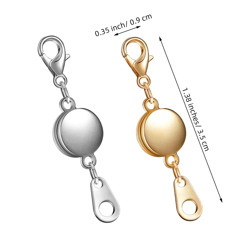 

16 шт., круглые застежки для ювелирных изделий, золотистые, серебристые