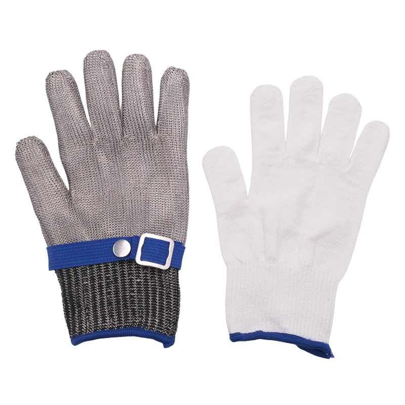 

Cut-Resistant Stainless Steel Gloves 304 Stainless Steel Wire Gloves Are Used To Protect Your Hands