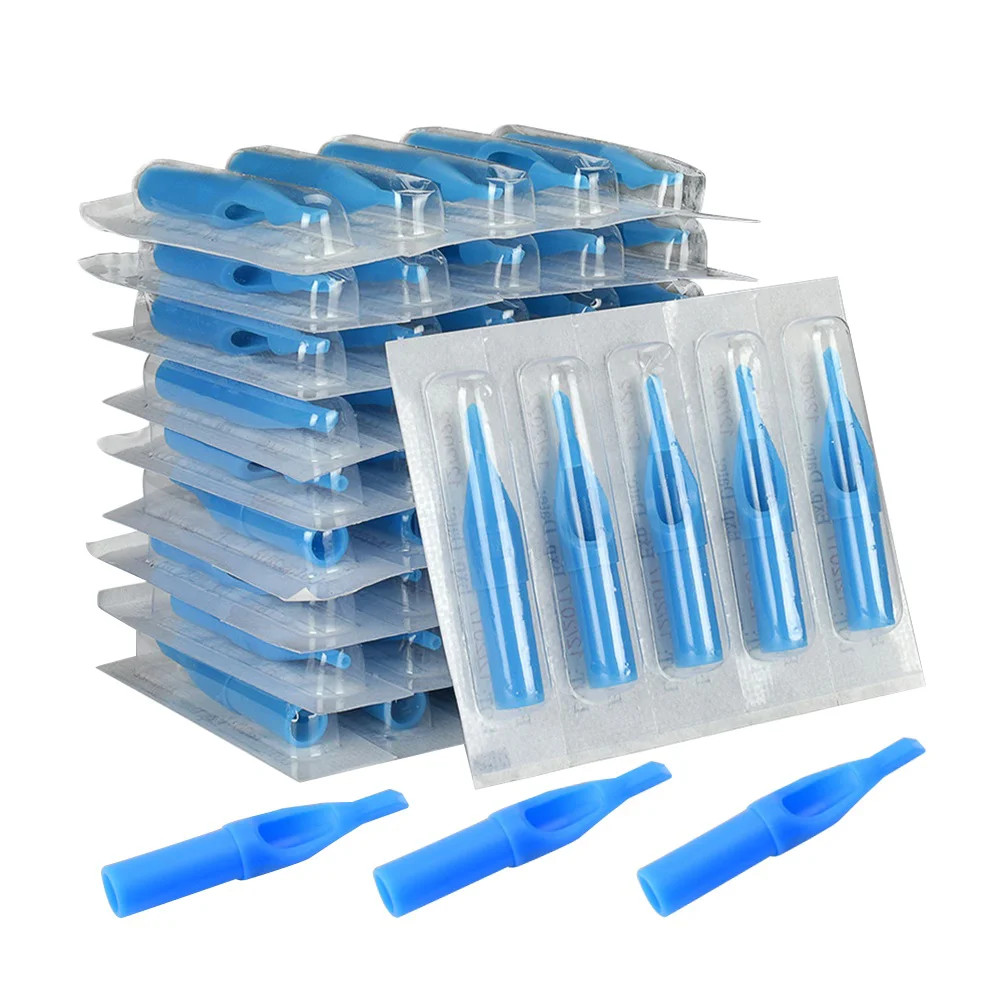 

100pcs Nozzle Accessories Tips Tubes Round Tattooing Needle Tips Mixed Needle Tips Magnum Tips