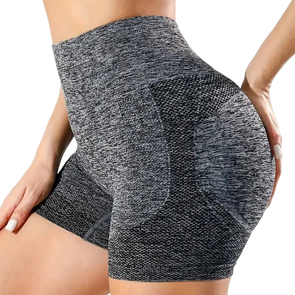Женские персиковые шорты для йоги с высокой талией тренировок фитнеса подтяжки