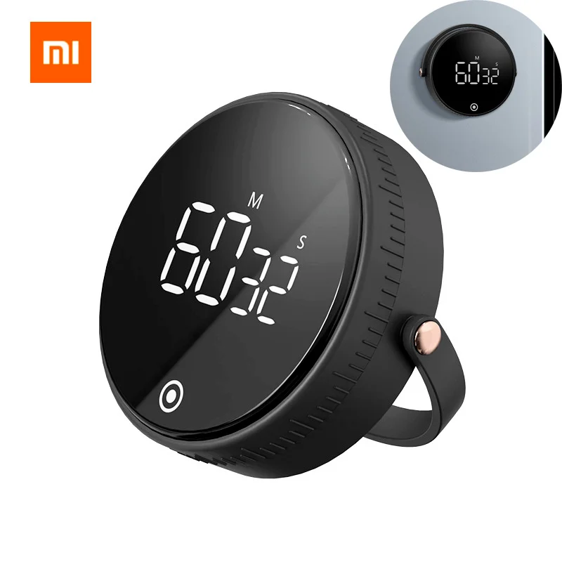 

New 2022 Xiaomi Mijia Digital Kitchen Timer Magnetic Countdown Timer With 3 Volume Levels Egg With Large LED Scree With Bracket